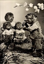 Ak Mecki der Igel, Bitte recht freundlich, Igelfamilie,... - 3560246