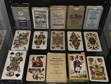 8x Skat Schafkopf Sächsisches Doppelbild, Altenburger Kongress Karten usw. antik