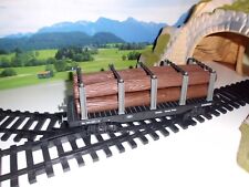 Rungenwagen mit Holzstämmen Spur 1/G von Dickie - New Ray - New Bright