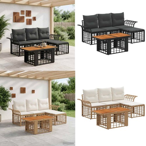 Gartensofa set stk schwarz - 5, stk.