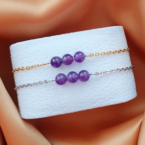 Amethyst armkette 18k gold - gold, /