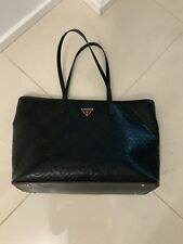 NEUw Orig GUESS Tasche XXL Shopper Schwarz Logo Schultertasche BAG Top