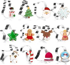 Ausstechformen Weihnachten, 12 Stück Plätzchen Ausstecher Aus Edelstahl Metall