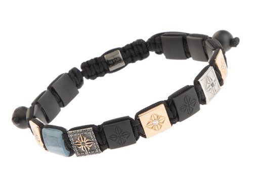 Shamballa lock armband textil - lock,