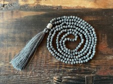 Mala Kette - Lava & Buddha - Edelstahl - NEU - Yoga - Schmuck - Halskette!!