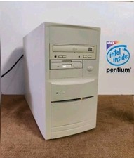 Computer Vintage AT Mainboard CPU Intel Pentium MMX - HDD Fujitsu 2.1Gb RAM✅
