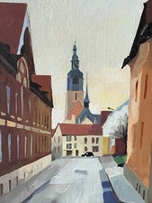 Bild Gemälde Acryl Auf Leinkarton Unikat 20 x 40 Cm Handgemalt Signiert