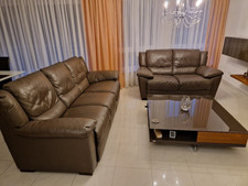 Natuzzi Leder-Sofagarnitur –