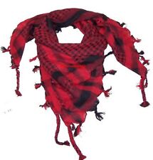 Großes Palästinensertuch Halstuch 100% Baumwolle Pali Tuch Schal Rot-Schwarz Neu