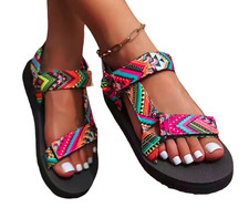 Damen Sommerschuhe Flach Sandalen Outdoor Urlaub Strand Schuhe Slipper Gr. 36–43