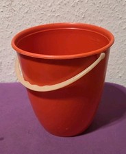 DDR Kleiner 2 Liter PNEUMANT PLASTE EIMER ROT - 17,5 x 17 cm  OSTALGIE VINTAGE