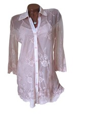 Edle lange Spitzenbluse Bluse