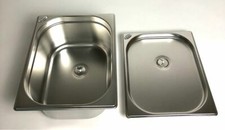 Edelstahl Doppel Waschbecken mit Abtropffläche 325x265x200 +20 mm Camping womo