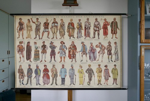 Vintage schulwandkarte - vintage, |