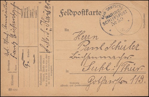 Deutsche marine schiffspost - deutsche, no