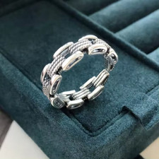 Damen- Herren Ring Ketten-Look