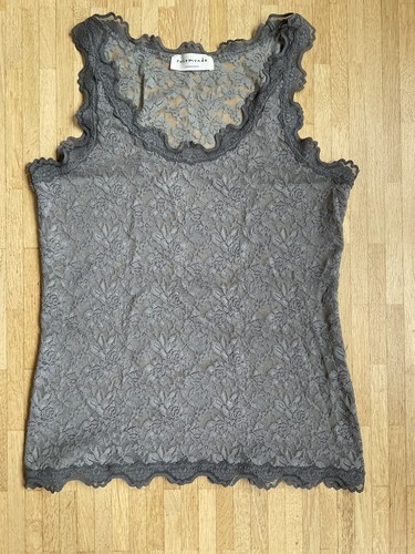 Rosemunde top spitzentop grau - top,