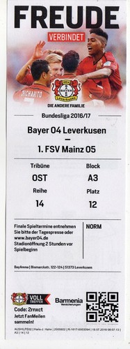 Ticket bayer leverkusen - leverkusen,