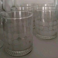 60-70er Jahre Whisky Gläser "Ingrid Glas Polka Dots" 5 Stück