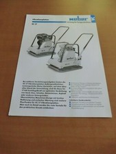 Prospekt Weber VC 17 Vibrationsplatten Verdichter Rüttelplatte Ausgabe 1999