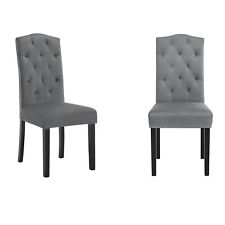 2/4/6x Esszimmerstühle mit Rückenlehne Küchenstuhl Samt Polsterstuhl Wohnzimmer