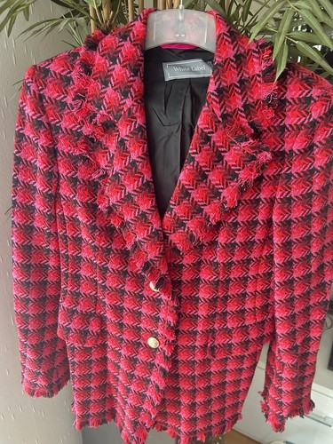 White label tweedjacke - white,