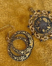 Toledo Gold Ohrringe und Anhänger