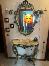 Gold Romantischer Konsolentisch/Schminktisch im Barock Design Luxuriös prunkvoll