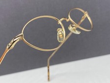 Calvin Klein Brille Damen Rund oval kleine gläser Gold metall 150 italy