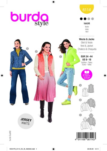 Burda style 6114 weste - burda,