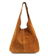 ITALY ECHT WILDLEDER HANDTASCHE BEUTEL TASCHE SCHULTERTASCHE SHOPPER BAG KETTE 