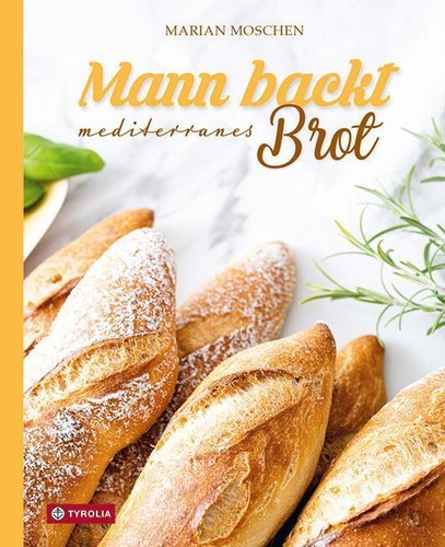 Mann backt mediterranes brot - mann,