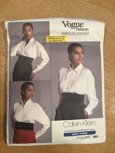 Vogue schnittmuster blusen - schnittmuster,