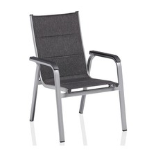 Kettler Stapelsessel Basic Plus padded silber/anthrazit Stapelstuhl 69,5x65,5x99
