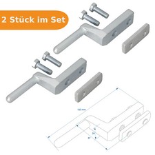 2x Bordwandscharnier Anhänger Stellbordwandscharnier Alu-Bordwandprofile Set