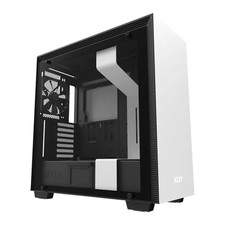 NZXT H700 Weiß Schwarz ATX PC Gehäuse mit Glasfenster Wasserkühlung Ready
