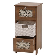 B-Ware Kommode MCW-O75, 3 Schubfächer Korbschubladen 63x30x30cm, braun