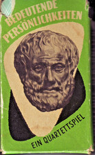 altes Quartett Kartenspiel mit 48 Karten,  Bedeutende Persönlichkeiten 1950er