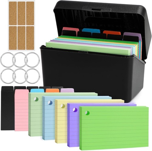 Lernkarteibox schwarz index - lernkarteibox,