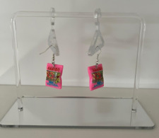 Ohrringe f. Haribo Softbär Pink* Fans Mini  18. Geburtstag Geschenk Party Lustig