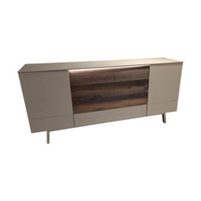 Gwinner Sideboard Missano Lack Seidenmatt Fango Grau Akzente 