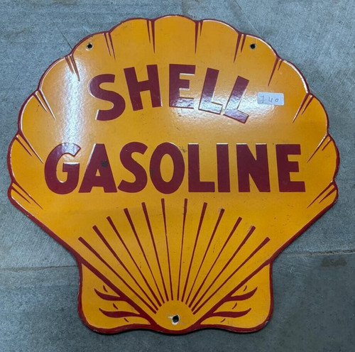 Porzellan emailschild shell - porzellan,