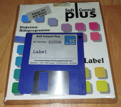 Commodore amiga label - label, (soft