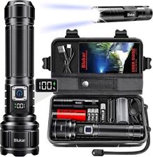 Blukar Taschenlampe LED USB C Wiederaufladbar 500000 Lumen Extrem Hell 5 Modi