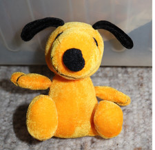 Snoopy Sonderfarbe orange Stofftier H15cm - für Sammler - sauber und gepflegt