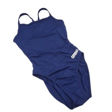 Arena Damen Badeanzug Schwimmbekleidung Challenge Back Solid Navy White Sportlic