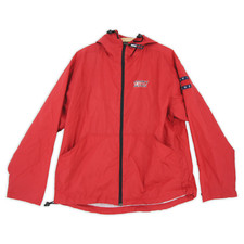 Tommy Hilfiger Jeans Vintage Windbreaker Gr. M Herren Regenjacke Rot Big Prints
