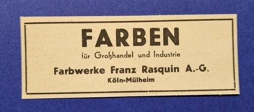 Farbwerke franz rasquin - 12.,