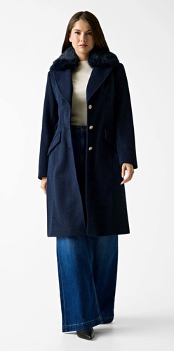 Damen mantel lang blau - damen,