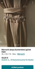 Merrachi Langkleid /abaya Mit Schal Strass✨️l*xl